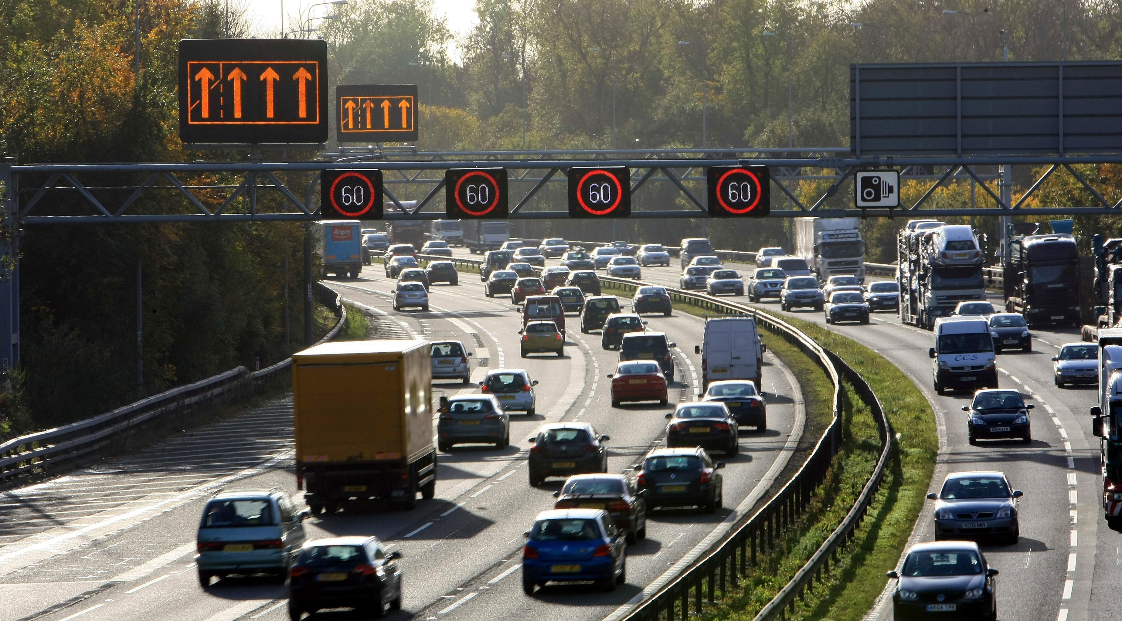 Research has found that the average speed on the UK's five slowest motorways is far below the 70mph limit.