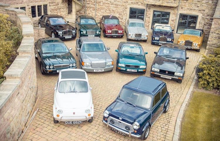 A collection of 12 cars formerly owned by royalty, politicians and celebrities is set to go under the hammer.