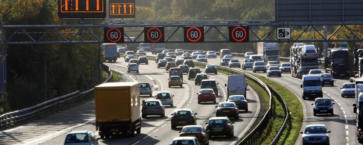 Research has found that the average speed on the UK's five slowest motorways is far below the 70mph limit.