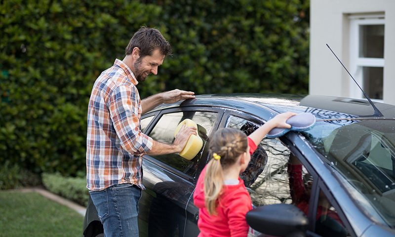 Image Caption Washing your car yourself is one way to save money