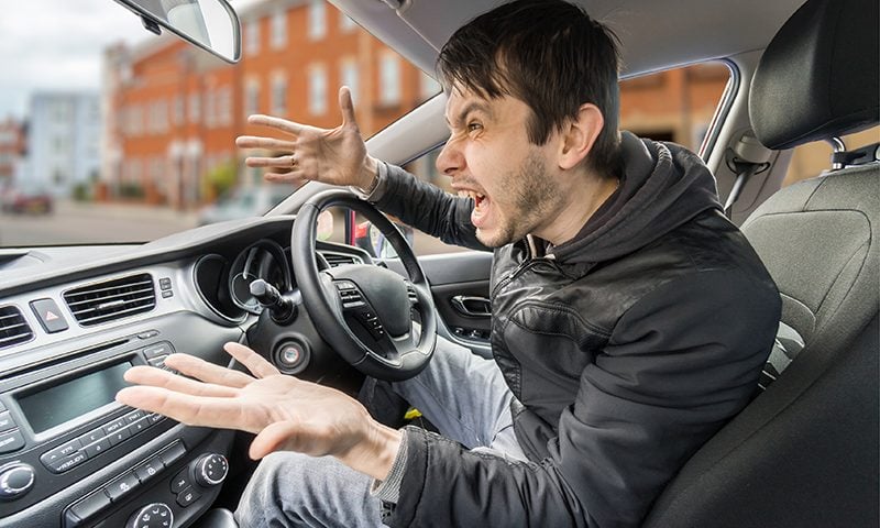 Drivers with road rage resulting in aggressive in-car behaviour can be hit with a fine and even a ban