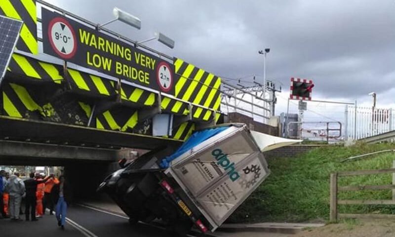 This bridge in Ely, Cambridgeshire is notorious for collisions