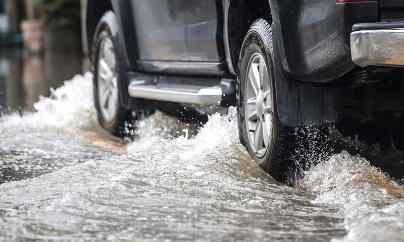 The danger of driving through floods.