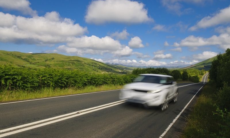 Speeding car