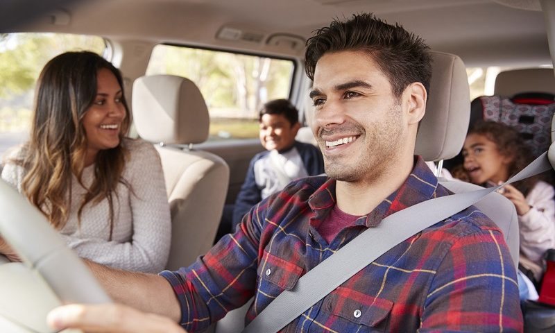 Family in a car