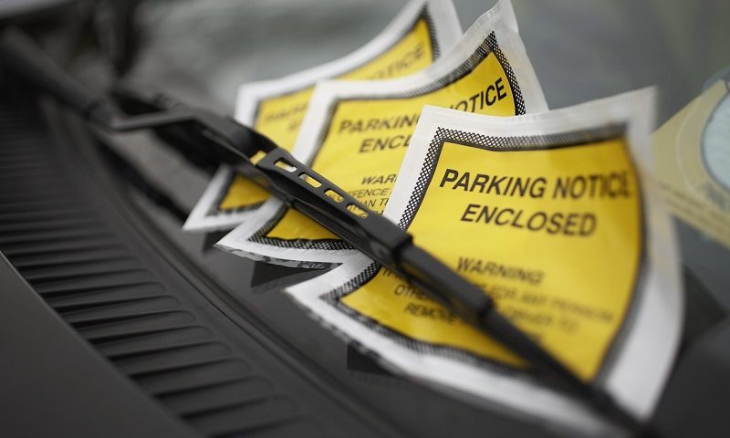 Parking fine being issued