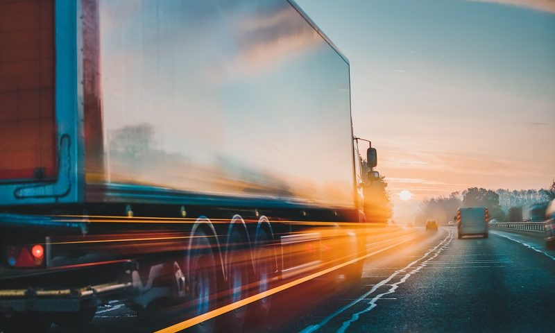 Lorry on motorway