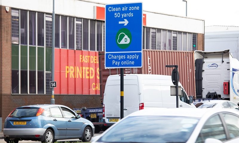 Clean Air Zone sign in Birmingham