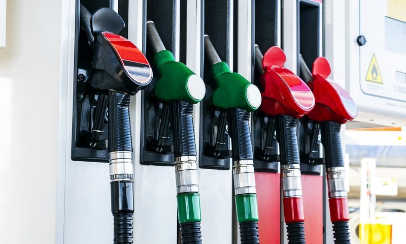 Fuel pumps at a service station