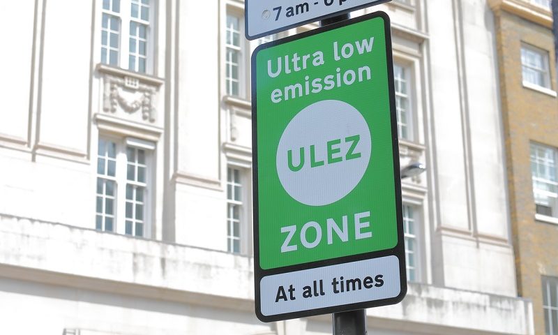 Ultra-Low Emission Zone sign in London