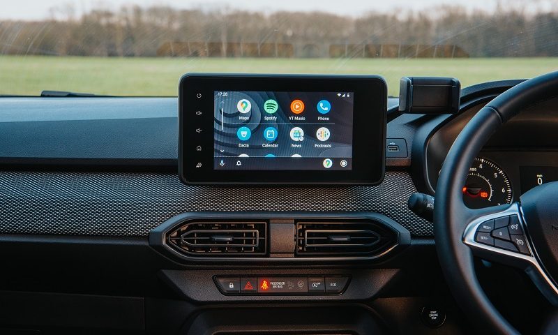 Dacia interior with in-car tech