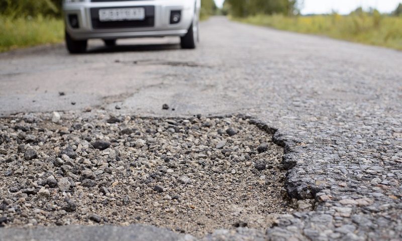 Pothole in local road