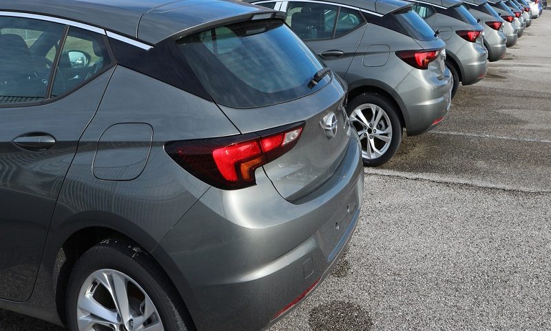 New Vauxhall Grandland on a garage forecourt