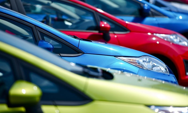 Cars lined up next to each other