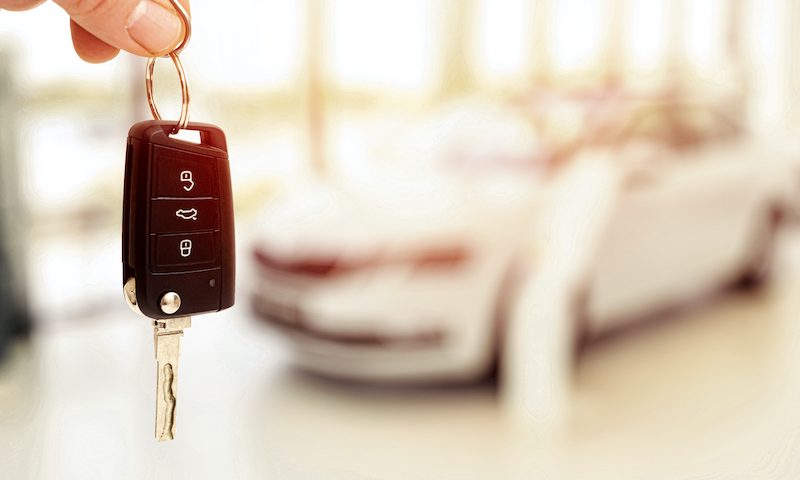 Car remote in car dealership